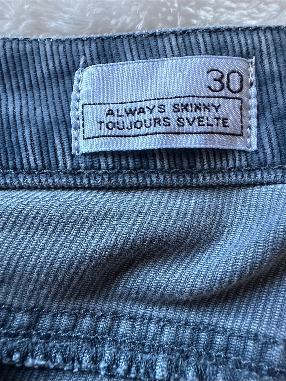 GAP Women’s “Always Skinny” Prettiest Steel Blue Fine Corduroy Pants Sz 30 GUC - Picture 7 of 12